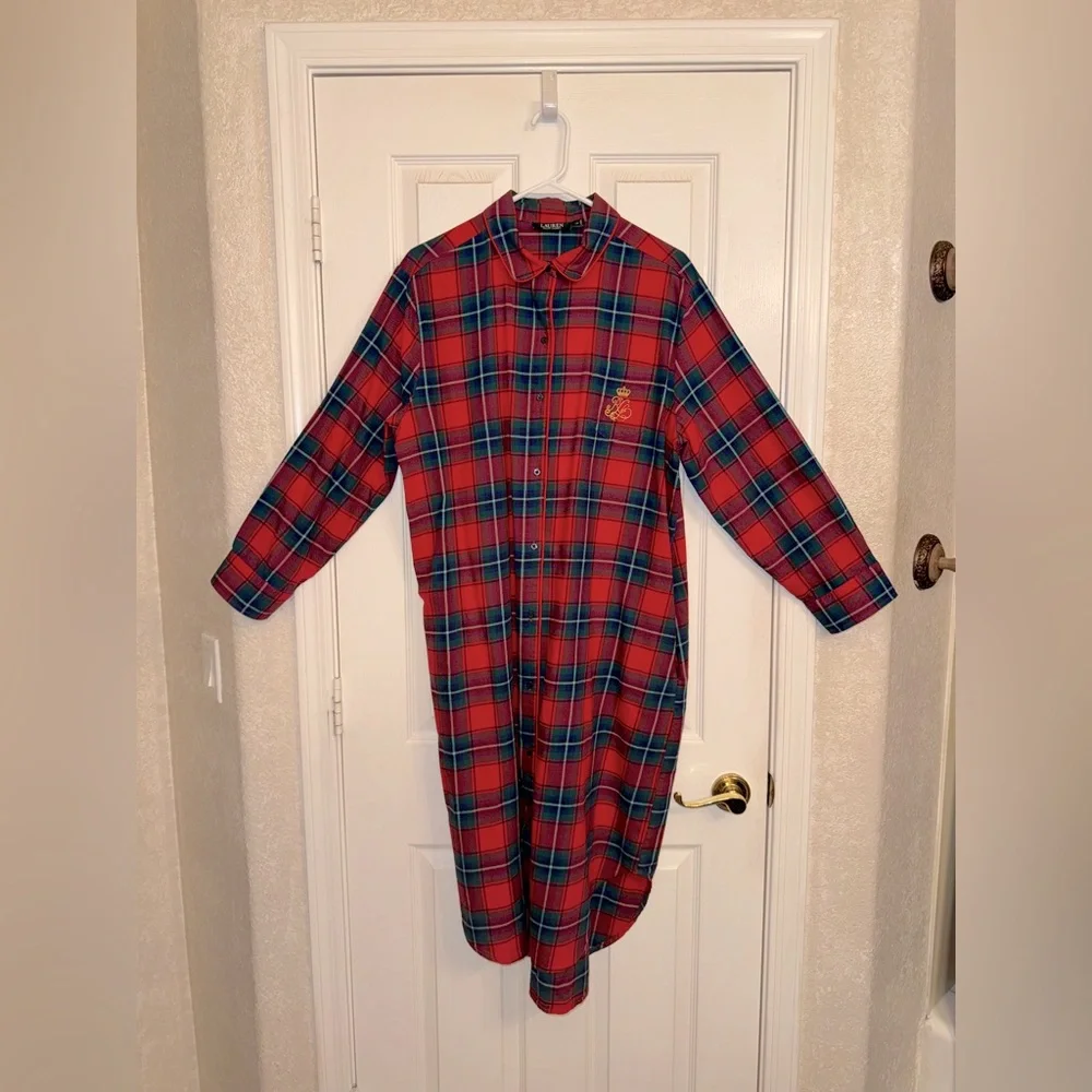 Lauren Ralph Lauren night sleep shirt - 1X - long - Picture 2 of 9